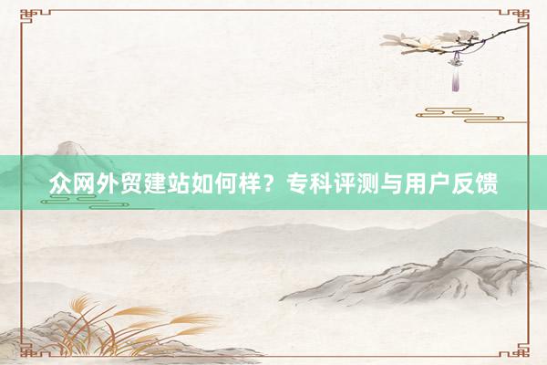 众网外贸建站如何样？专科评测与用户反馈